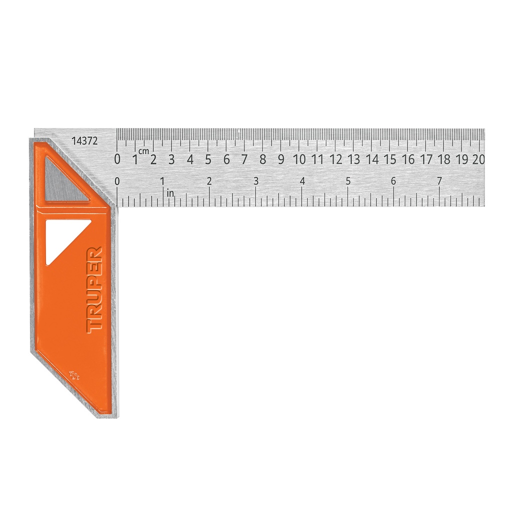 [14372] ESCUADRA 8 PLG. PARA CARPINTERO CON MANGO 100% DE ALUMINIO