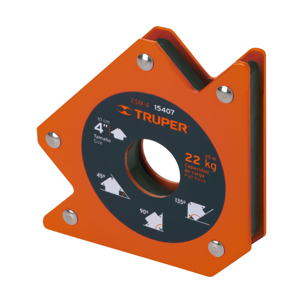 [15407] ESCUADRA MAGNÉTICA 4 PLG. PARA SOLDAR CAPACIDAD 23 KG TRUPER