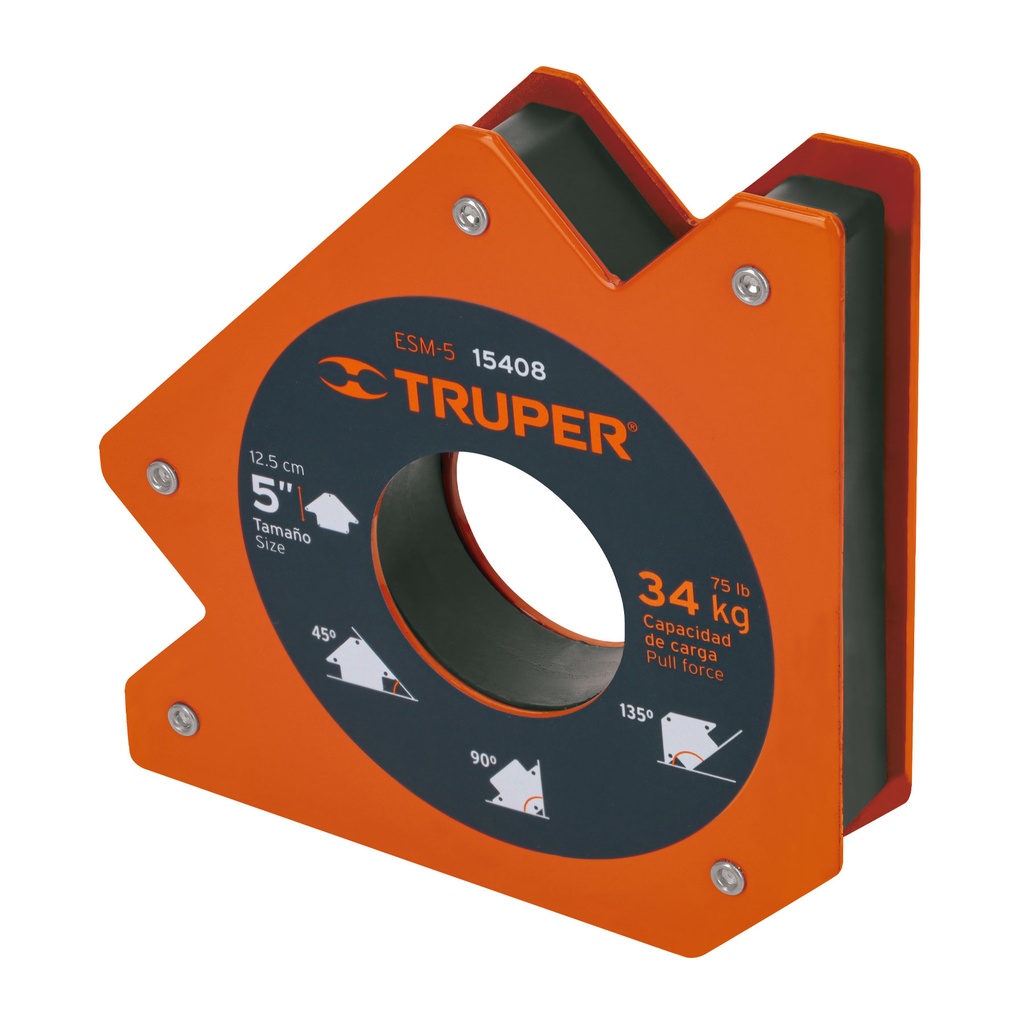 [15408] ESCUADRA MAGNÉTICA 5 PLG. PARA SOLDAR CAPACIDAD 34 KG TRUPER