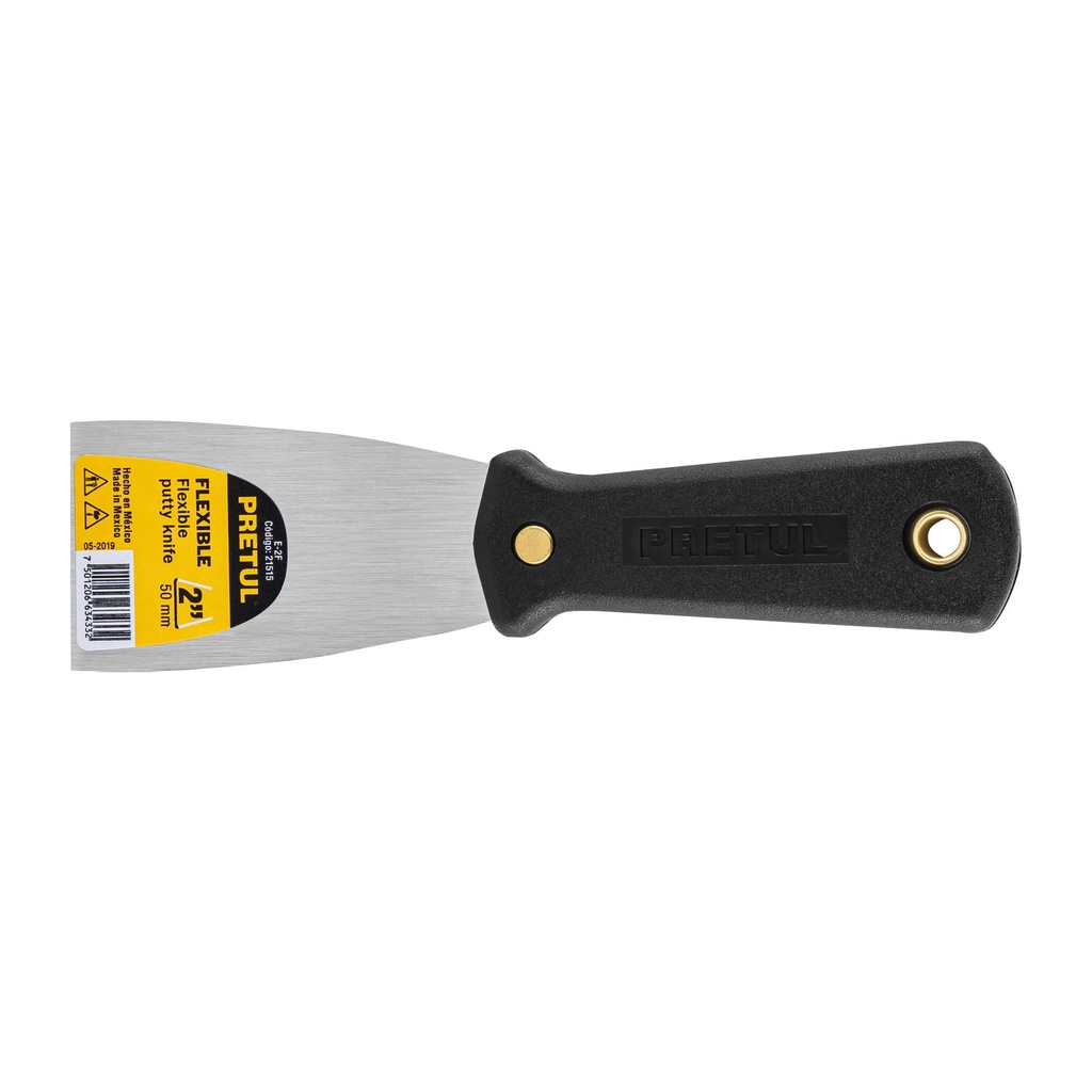 [21515] ESPÁTULA FLEXIBLE 2 PLG. CON MANGO DE PLÁSTICO PRETUL