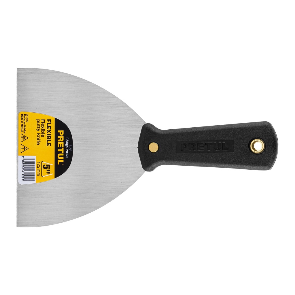 [20323] ESPÁTULA FLEXIBLE 5 PLG. CON MANGO DE PLÁSTICO PRETUL