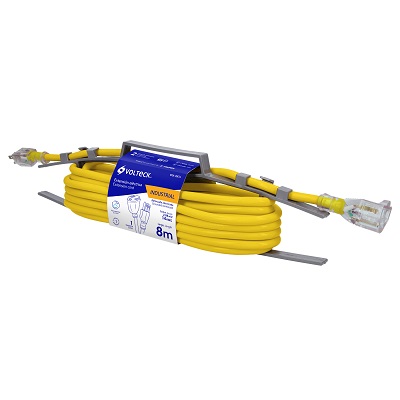 [48067] EXTENSION ELECTRICA REFORZADA AMARILLA 8 METROS