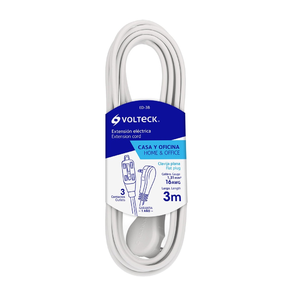 [48006] EXTENSIÓN ELÉCTRICA- BLANCA- 3M- VOLTECH