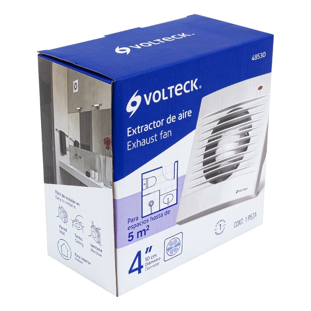 [48530] EXTRACTOR DE AIRE DE 4 PLG. BLANCO VOLTECK