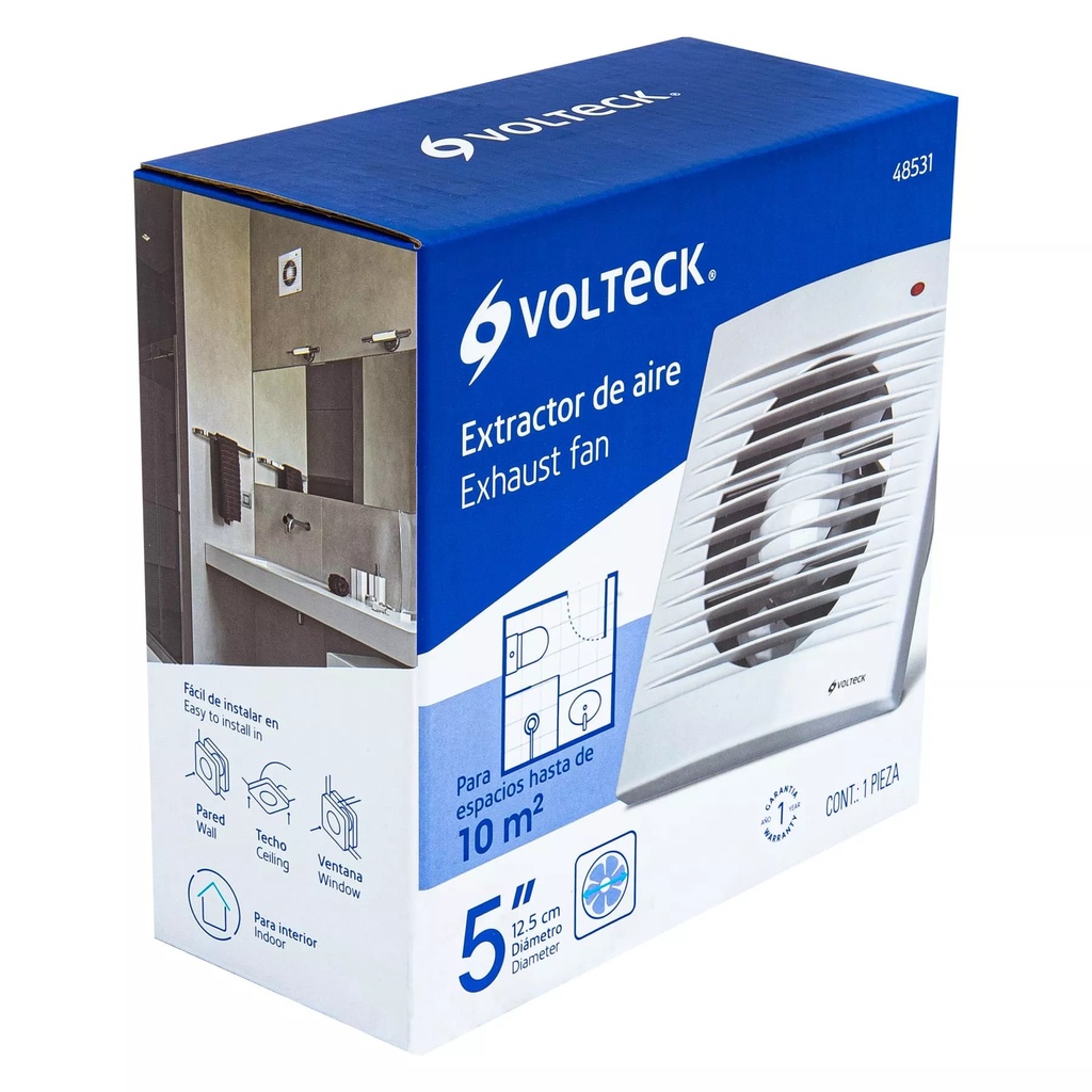 [48531] EXTRACTOR DE AIRE DE 5 PLG. BLANCO VOLTECK