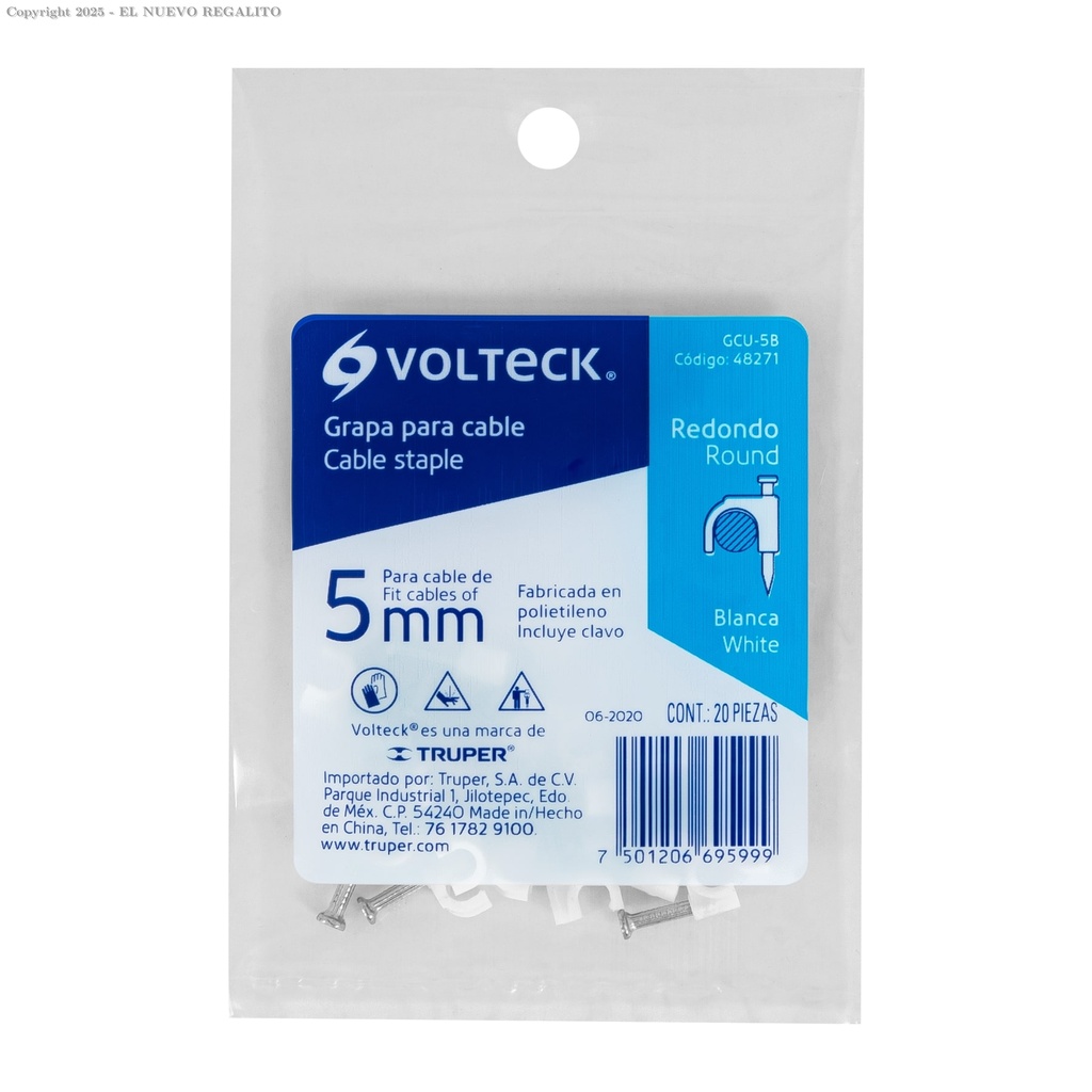 [48271] GRAPA CABLE 5MM VOLTECH