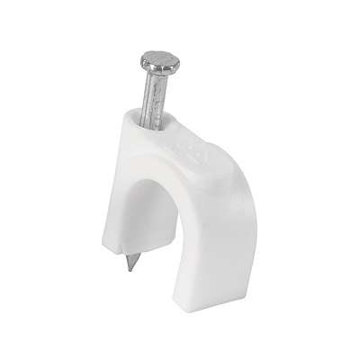 [48274] GRAPA CURVA PARA CABLE DE 10 MM- BLANCA