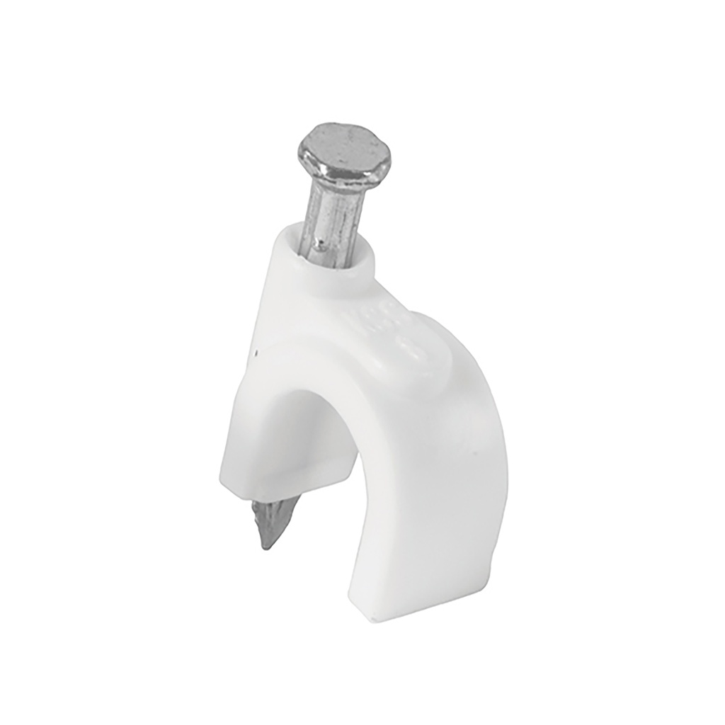 [48273] GRAPA CURVA PARA CABLE DE 8 MM- BLANCA