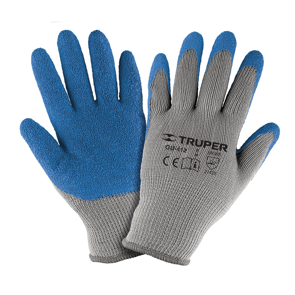 [15266] GUANTES DE POLIESTER PALMA RECUBIERTA DE LATEX TRUPER