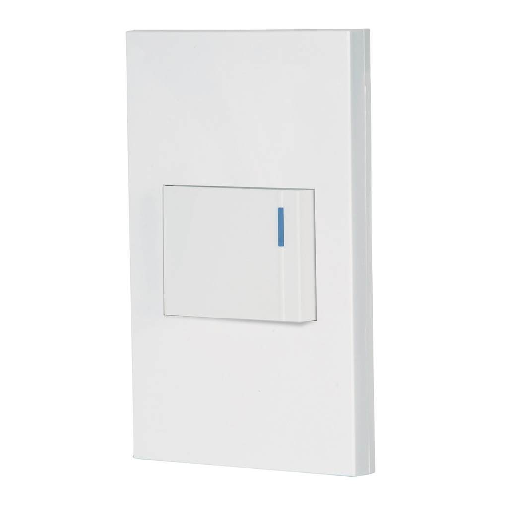 [45592] INTERRUPTOR SENCILLO 1.5 CON PLACA- BLANCO- ESPAÑOLA