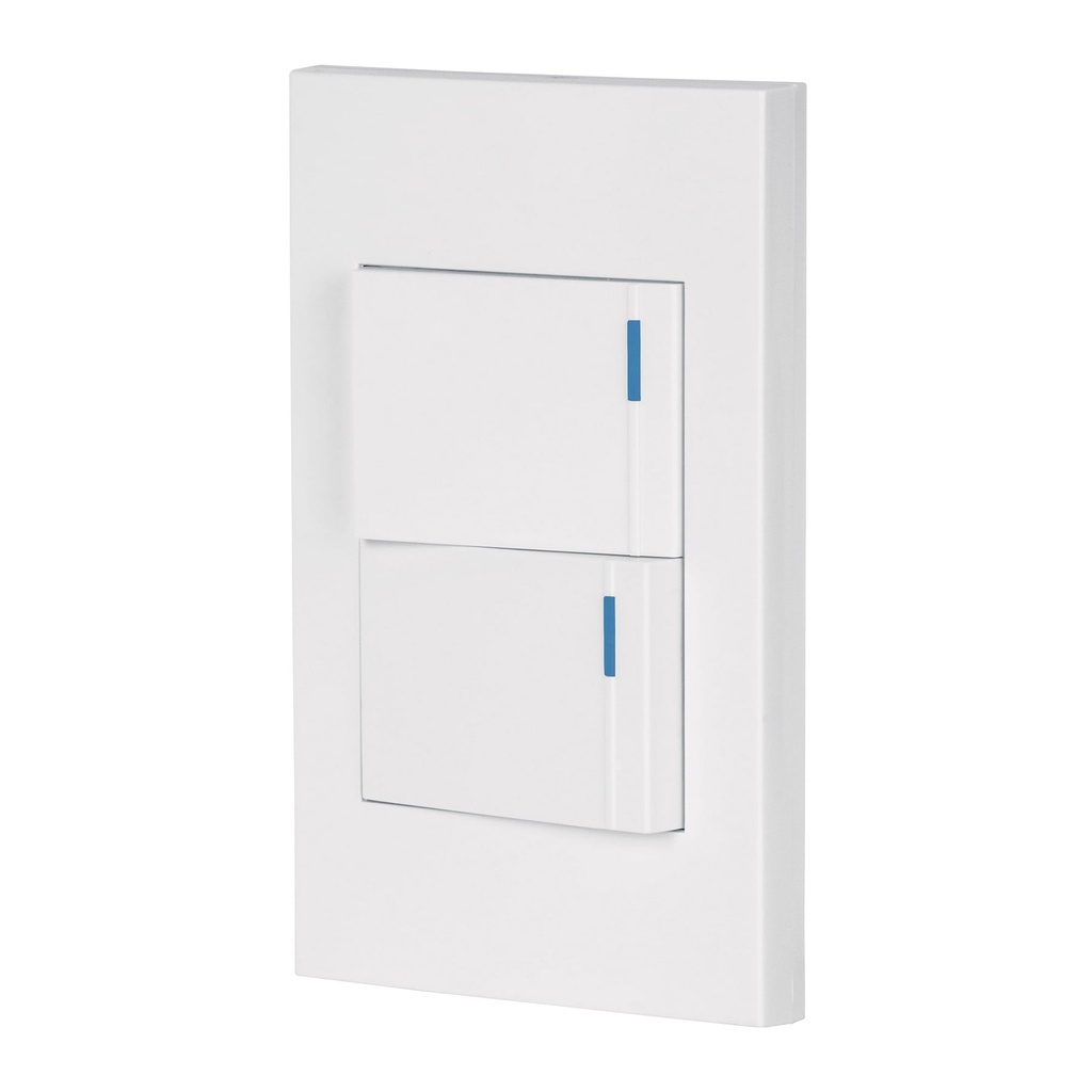 [45595] INTERRUPTOR SENCILLO DUPLEX 1.5 CON PLACA- BLANCO- ESPAÑOLA