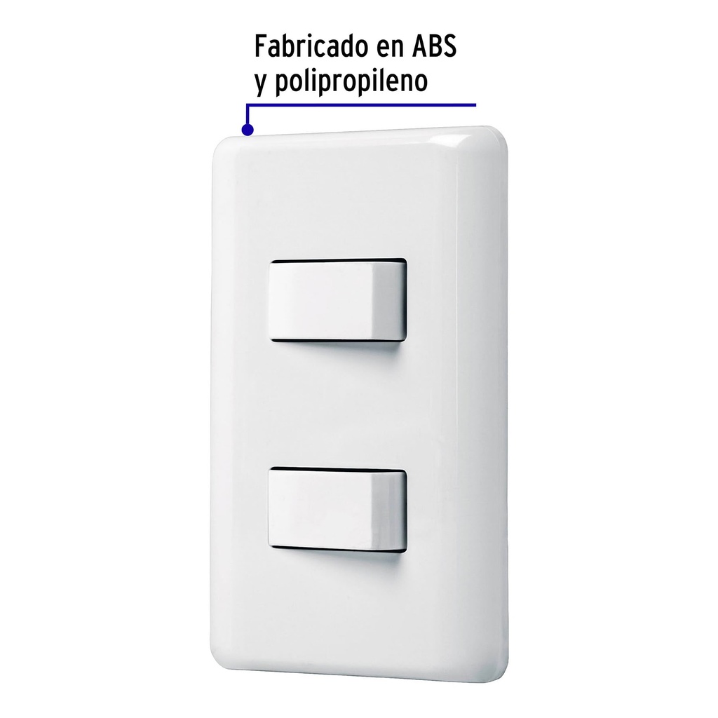 [25080] INTERRUPTOR SENCILLO DUPLEX CON PLACA