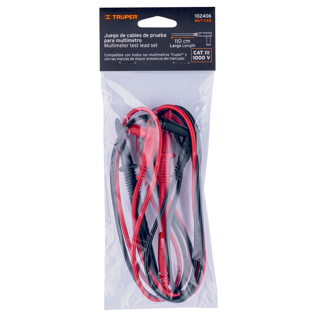 [102406] JUEGO DE CABLES DE PRUEBA PARA MULTIMETRO