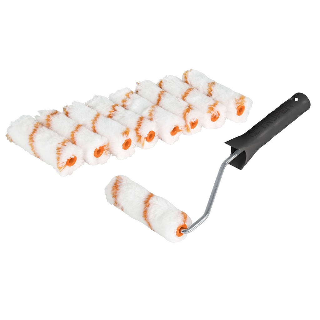[12132] KIT DE MANERAL Y 9 MINI RODILLOS DE 4 DE POLIÉSTER, TRUPER