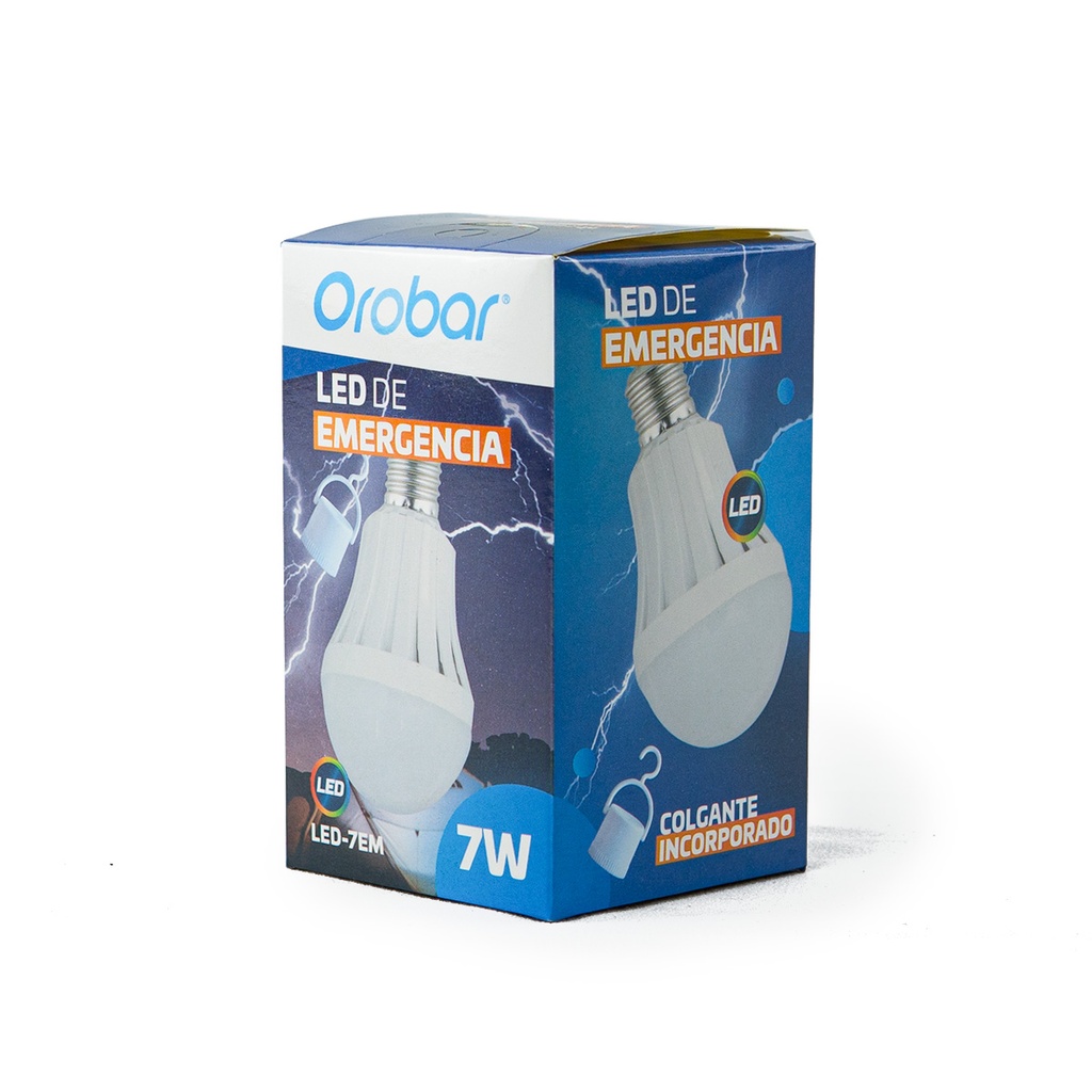 [LED-7EM] LAMPARA LED EMERGENCIA 7W RECARGABLE OROBAR