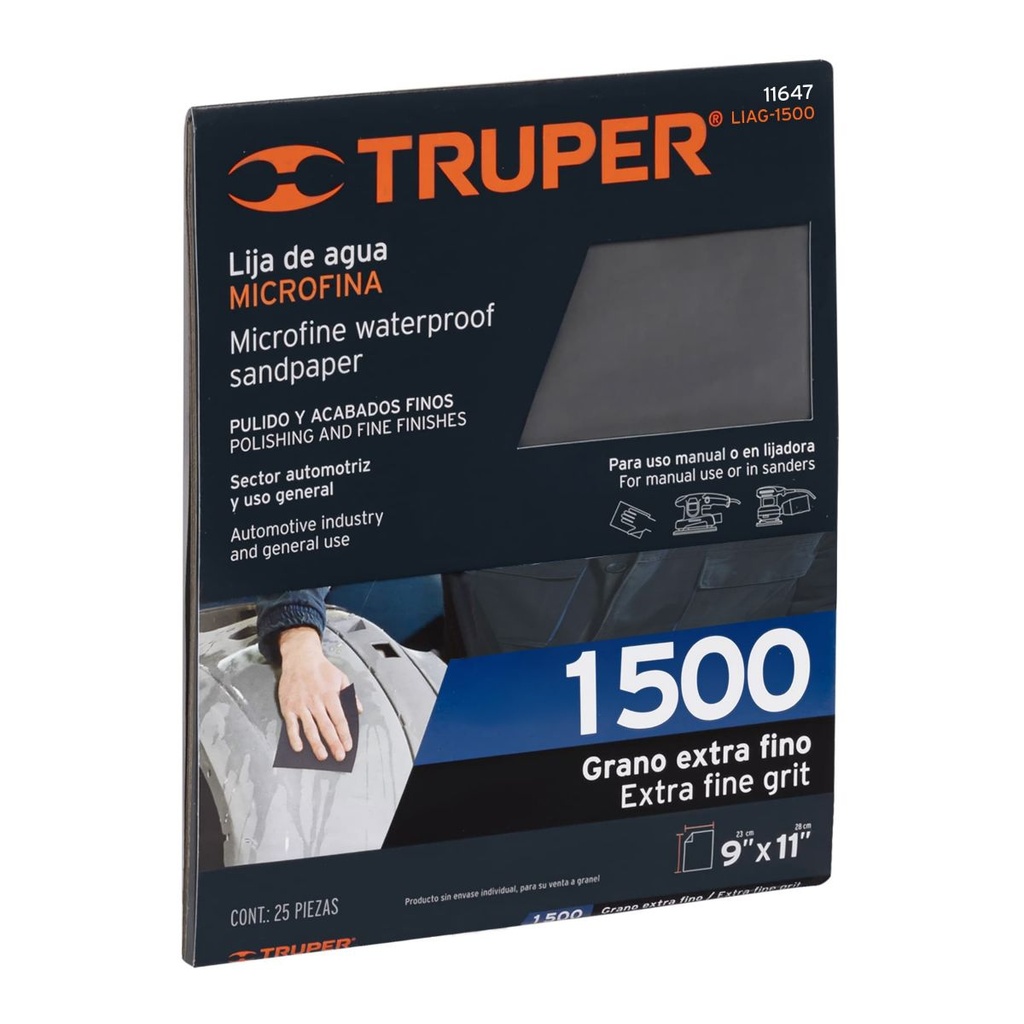 [11647] LIJA 1500 MICROFIBRA CARBURO TRUPER