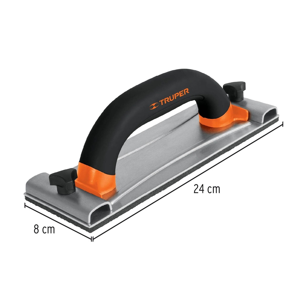 [100436] LIJADORA MANUAL BASE DE ALUMINIO 8 X 24 CM, TRUPER