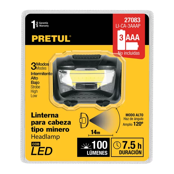 [27083] LINTERNA DE LED PARA CABEZA- PRETUL
