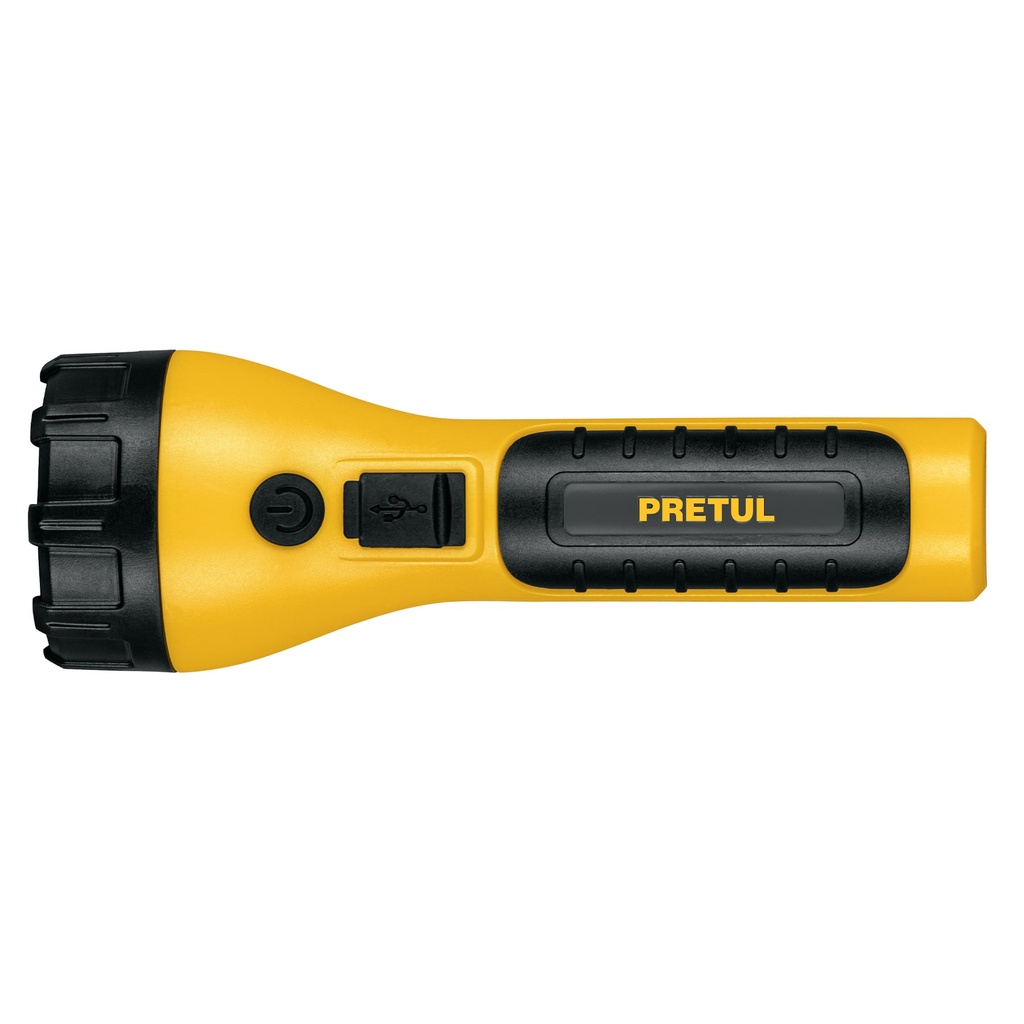[26102] LINTERNA PLASTICA RECARGABLE DE LED 180 LUMENES PRETUL