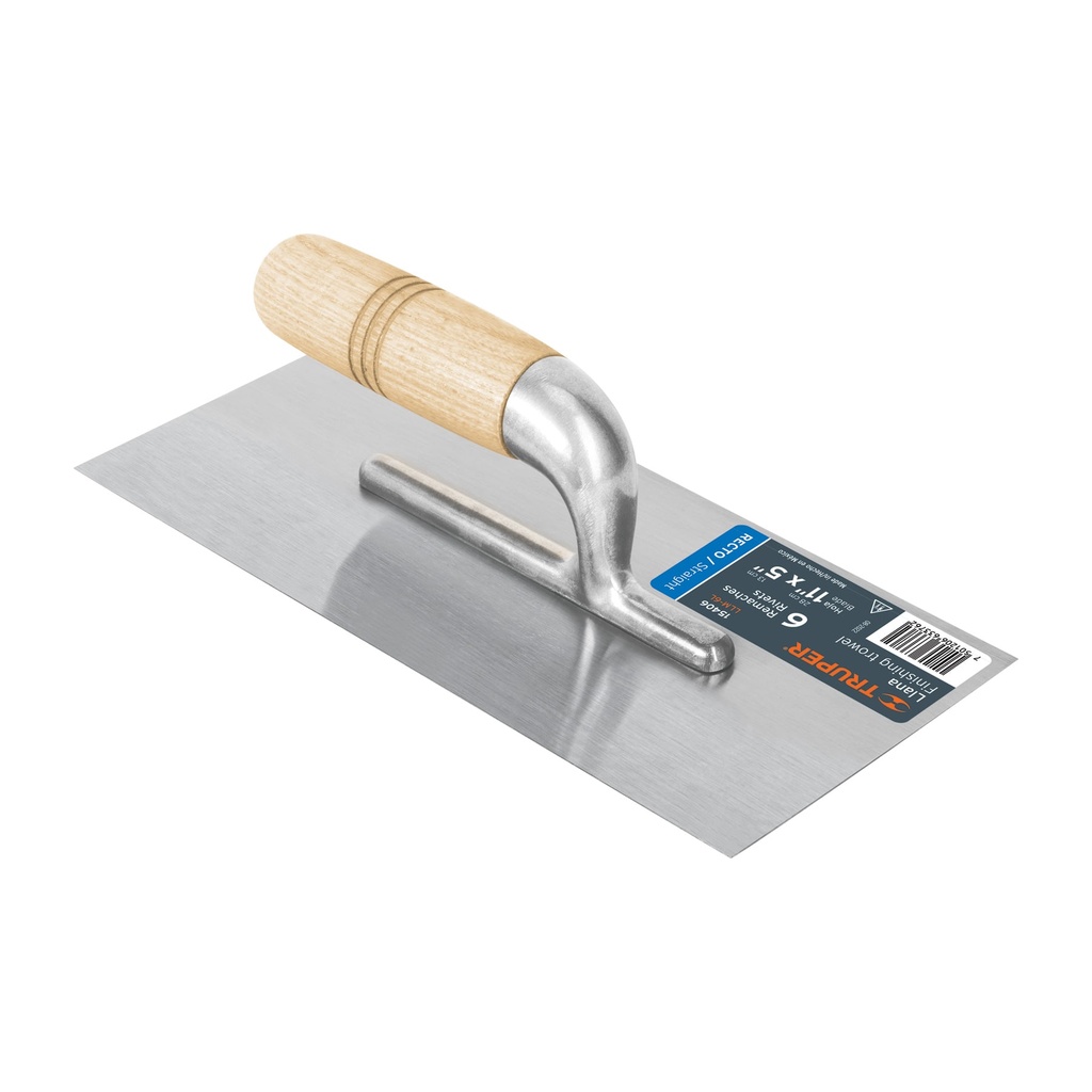 [15406] LLANA CANTO RECTO 11 PLG. 6 REMACHES MANGO DE MADERA TRUPER