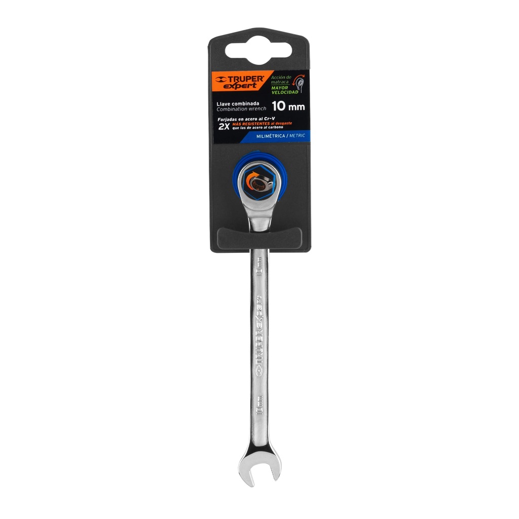 [15743] LLAVE COMBINADA CON MATRACA 10 MM*154MM LARGO EXPERT