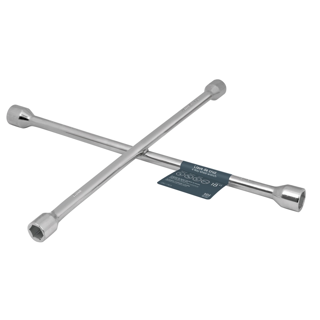 [15480] LLAVE DE CRUZ 18 PLG. PULIDA Y CROMADA TRUPER