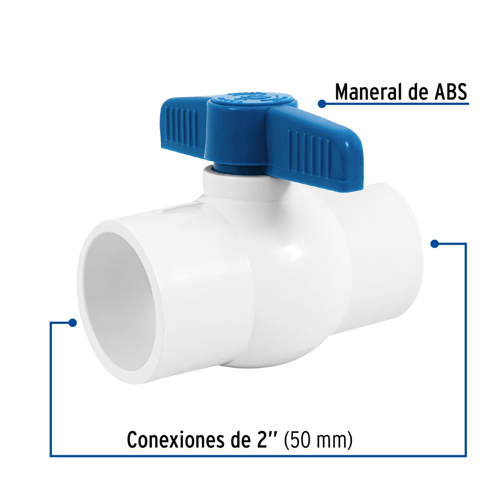 [49161] LLAVE PASO BOLA PVC LISA 2 FOSET