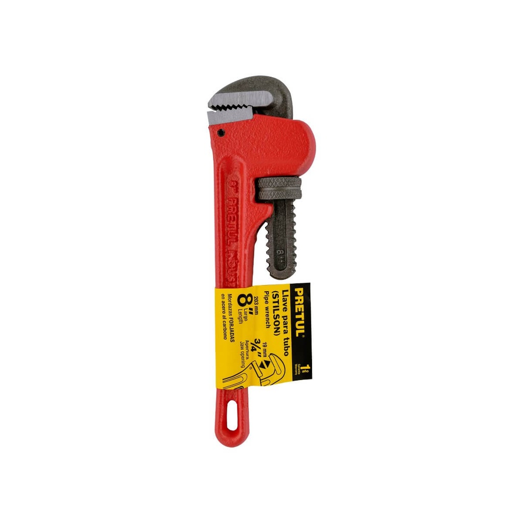 [22010] LLAVE STILSON 8 PLG. CUERPO DE HIERRO MALEABLE PRETUL