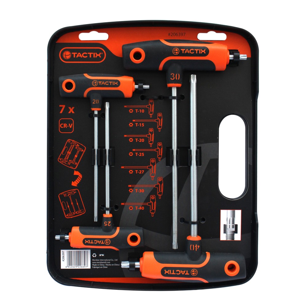 [thl-0327] LLAVES JUEGO TORX 7 PCS T10-T40 BBT