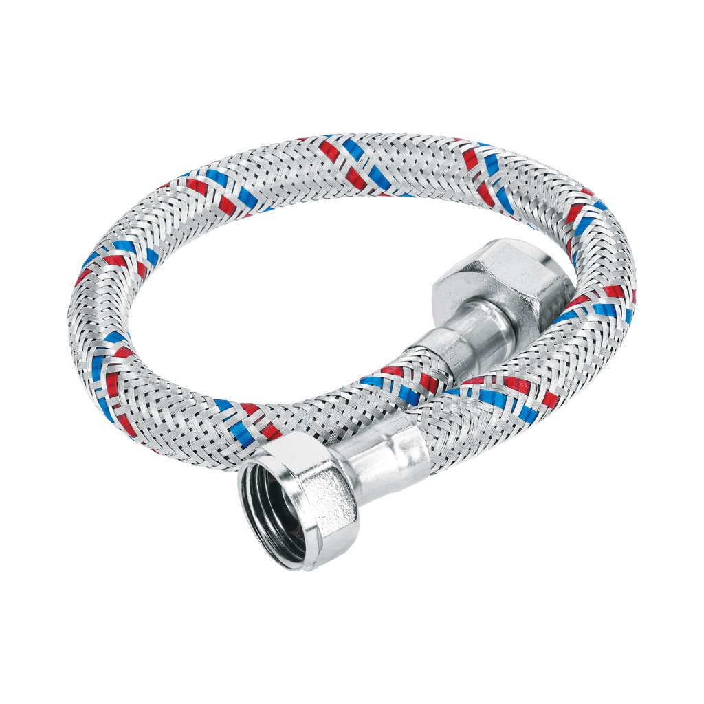 [26022] MANGUERA PARA WC ALUMINIO 1/2 PLG. X 7/8 PLG. 35 CM FOSET BASIC