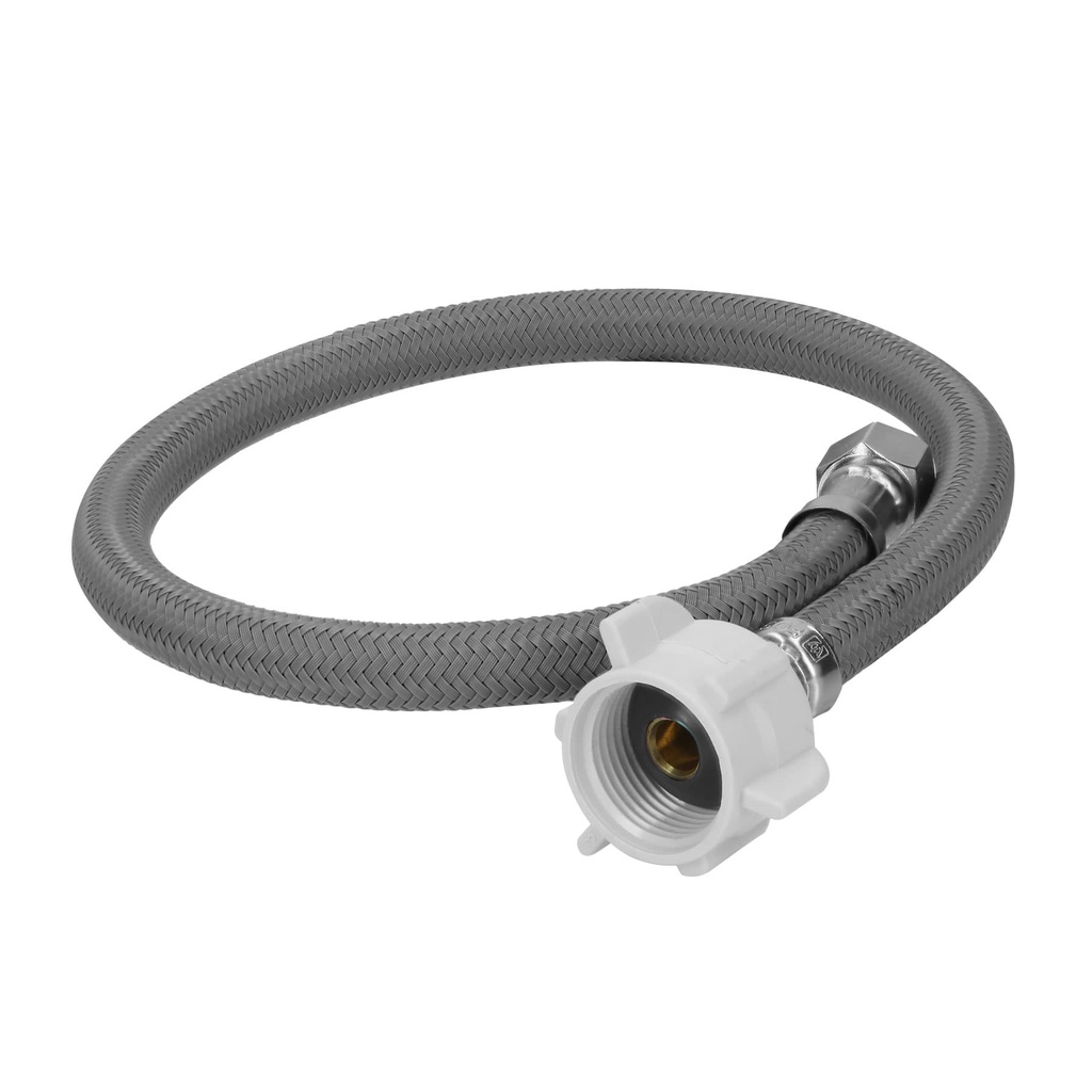 [45504] MANGUERA WC VINILO 3/8 PLG. X7/8 PLG. 40 CM CONECTOR PLÁSTICO
