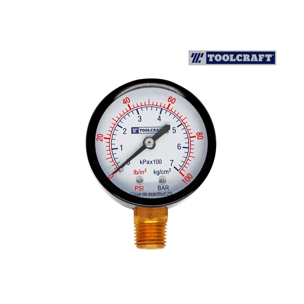 [TC2030] MANOMETRO TOOLCRAFT 0-100 PSI TC2030 P BOMBA/AGUA
