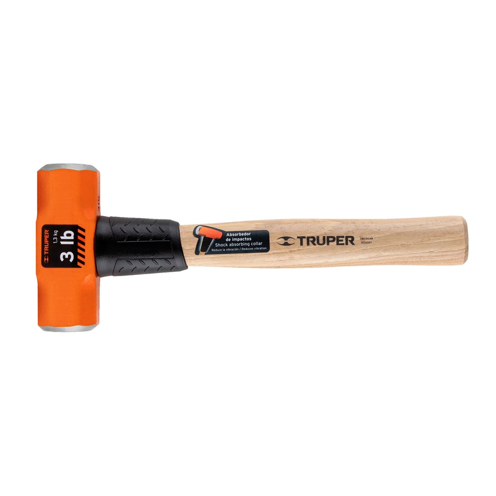 [16507] MARRO OCTAGONAL 3 LB MANGO DE MADERA 12 PLG. TRUPER