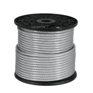 [44224] METRO CABLE FLEXIBLE 1/4 PLG. ACERO 7X19 RECUBIERTO PVC 75 M M