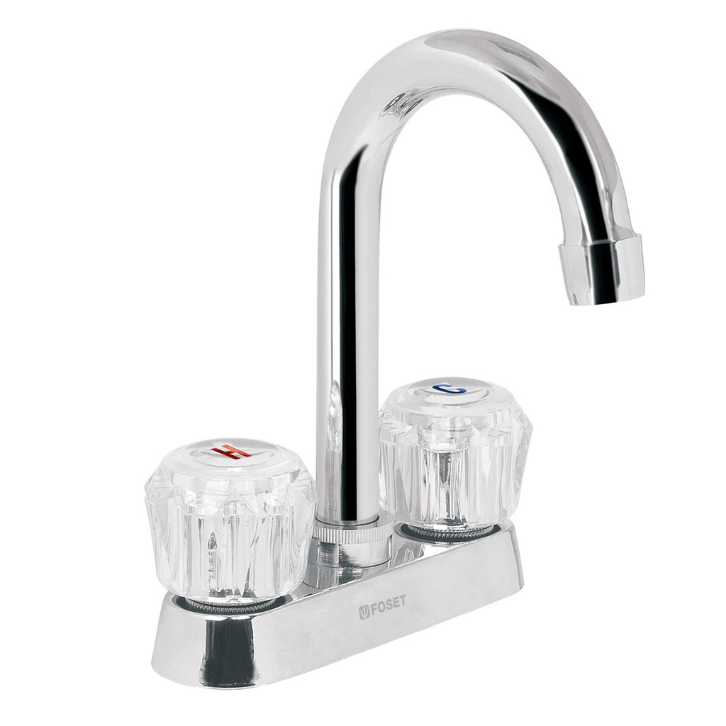 [49277] MEZCLADORA 4 PLG. PARA LAVABO CUELLO BAR MANERALES DE ACRÍLICO