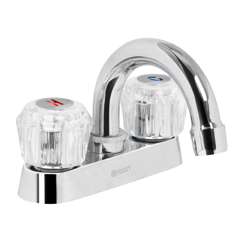 [49276] MEZCLADORA 4 PLG. PARA LAVABO CUELLO CURVO MANERALES ACRÍLICO