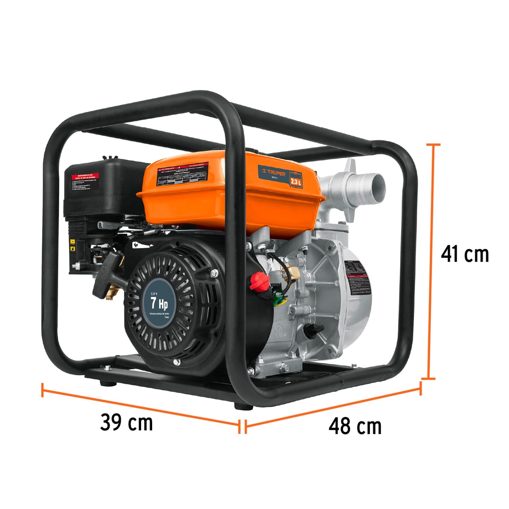 [17116] MOTOBOMBA AUTOCEBANTE 2 PLG. X 2 PLG. A GASOLINA 7 HP TRUPER