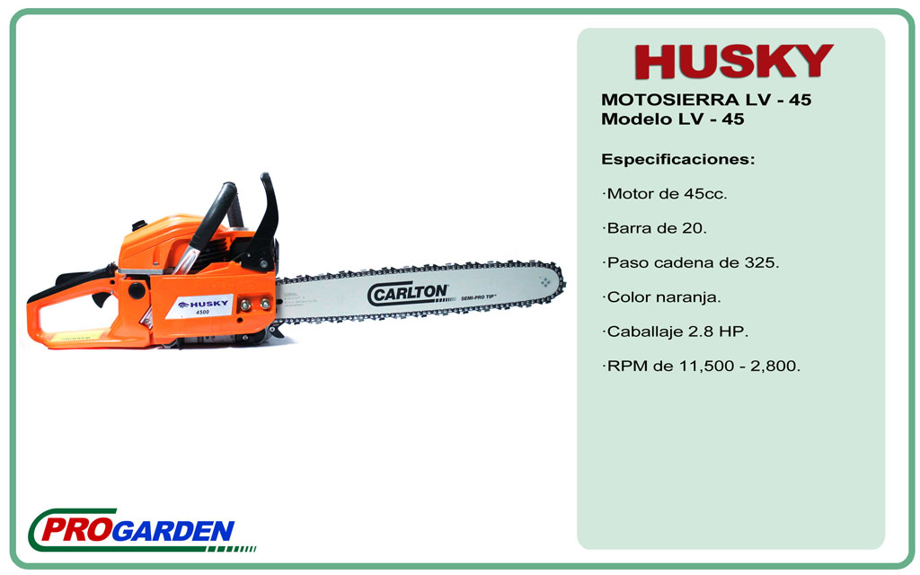 [LV-45] MOTOSIERRA LV45 HUSKY CON BARRA CADENA SERIE 430084