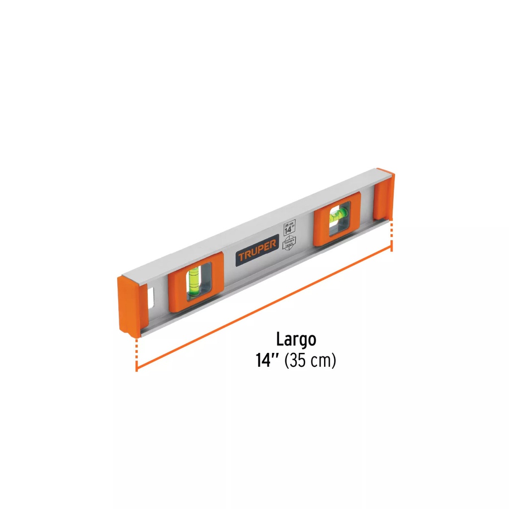[17032] NIVEL DE 14 PLG. CUERPO DE ALUMINIO CON PROTECCIÓN DE ABS