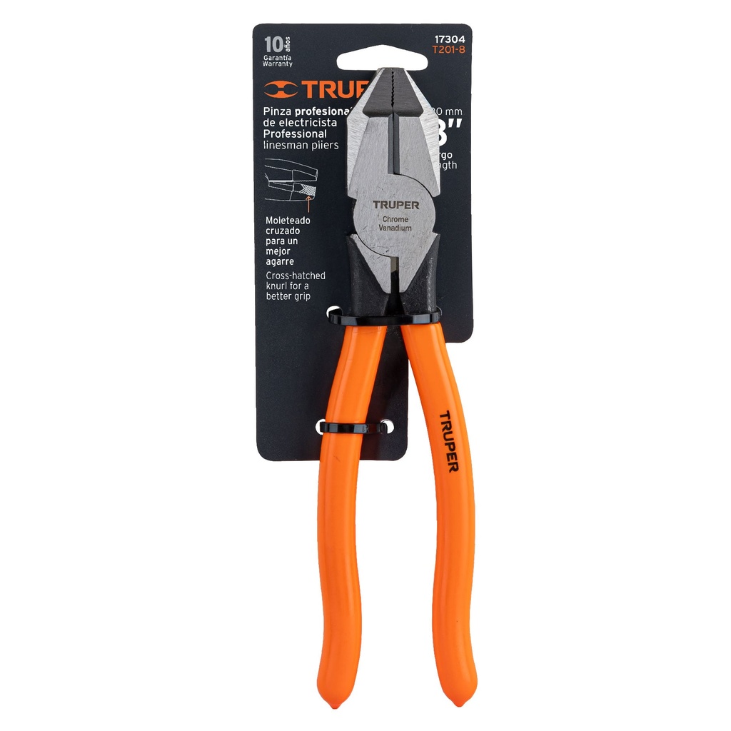 [17304] PINZA ALICATE PROFESIONA ELECTRICISTA 8PLG TRUPER