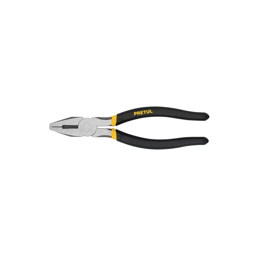 [22708] PINZA PARA ELECTRICISTA 8 PLG. MANGO DE VINIL A GRANEL PRETUL