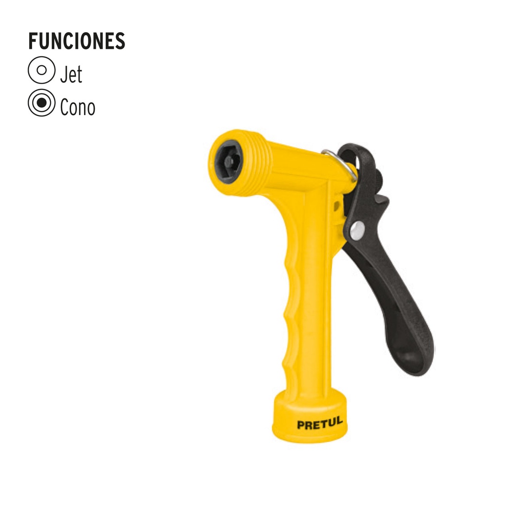 [22759] PISTOLA PARA RIEGO DE 5 PLG. DE 2 FUNCIONES PLÁSTICA PRETUL