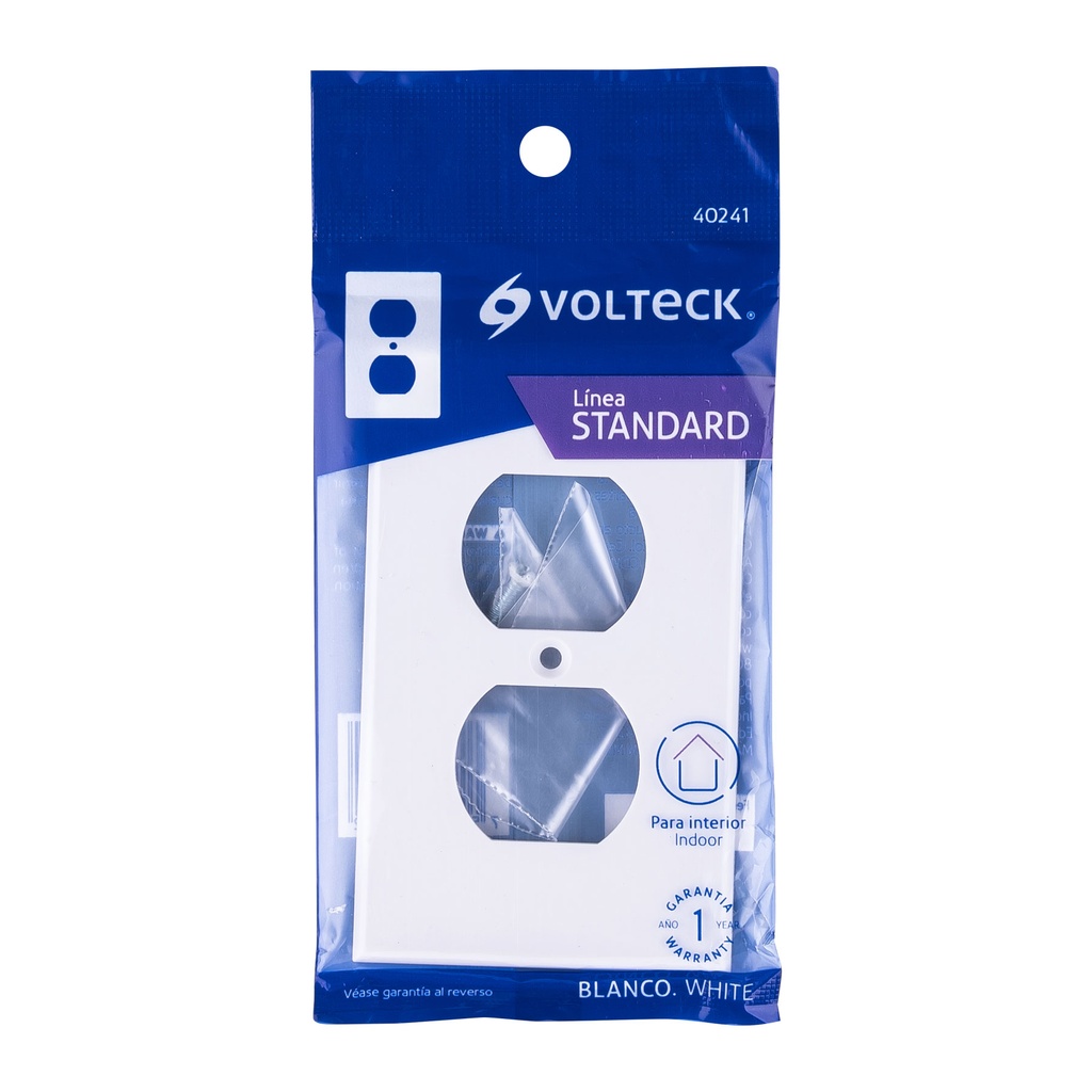 [40241] PLACA DUPLEX P/ TOMA ESQUELETO VOLTECH