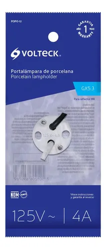 [46532] PORTALAMP CERAMICA BASE BIPIN VOLTECH