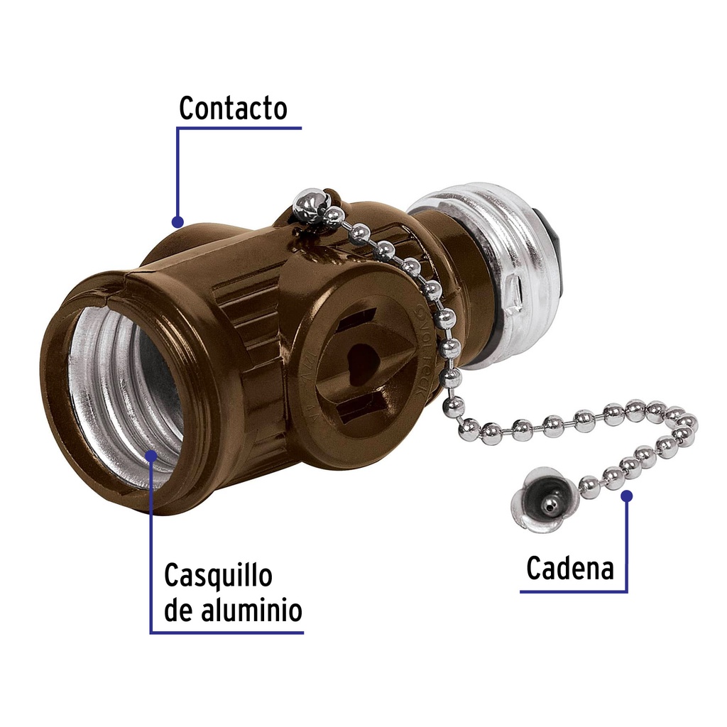 [46512] PORTALAMPARA VOLTECH CON LADRON Y CADENA