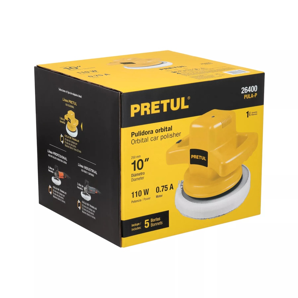[26400] PULIDORA 10 PLG. 110 W PRETUL