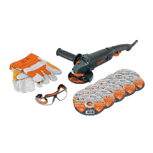 [101456] PULIDORA ESMERILADORA 4 1/2 950W DISCOS LENTES Y GUANTES TRUPER