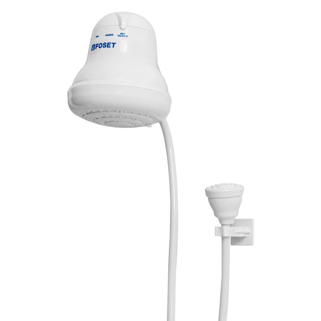 [49491] REGADERA ELÉCTRICA DE 4 TEMPERATURAS 5 3/8 PLG. BLANCA FOSET