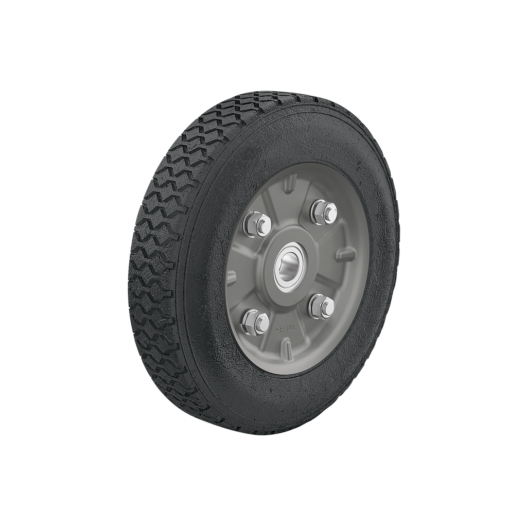 [45485] RUEDA DE HULE SÓLIDO 8 PLG. PARA DIABLO DOBLE BALERO PRETUL