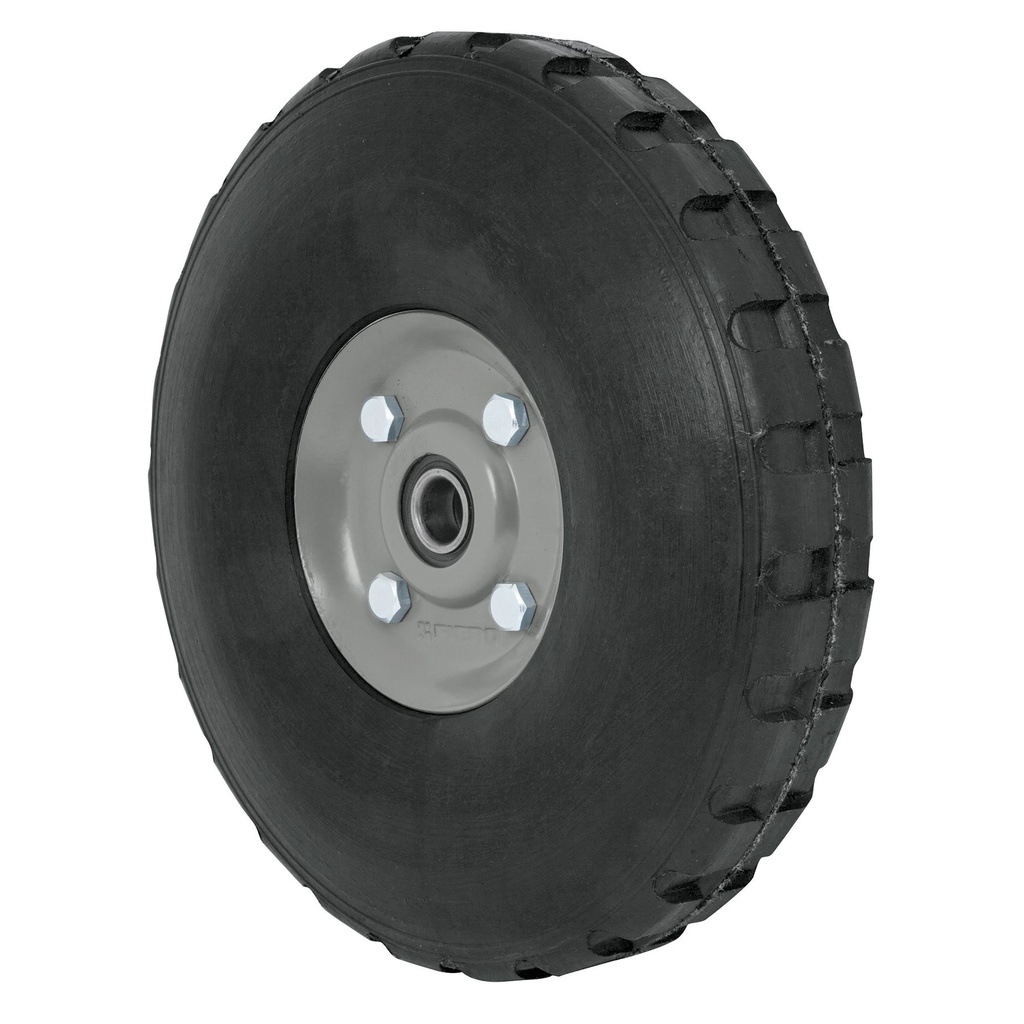 [45487] RUEDA DE HULE SÓLIDO 9 PLG. PARA DIABLO DOBLE BALERO PRETUL